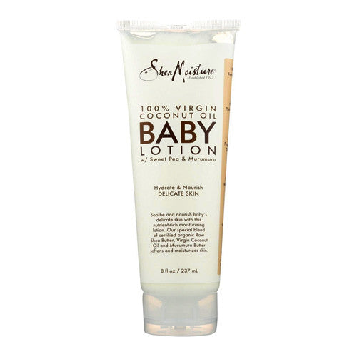 Shea Moisture 100% Virgin Coconut Oil Baby Lotion With Sweet Pea, & Murumuru, 8 Oz